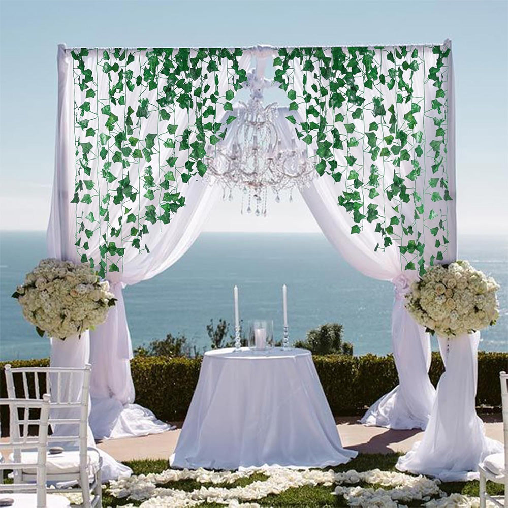 12 X 2M Artificial Ivy Vine Garland Fake Foliage Hanging Leaf Plant for Home Garden Party
