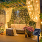 Solar Lights Fairy Curtain Lights Christmas Hanging String Lights for Window Backdrop