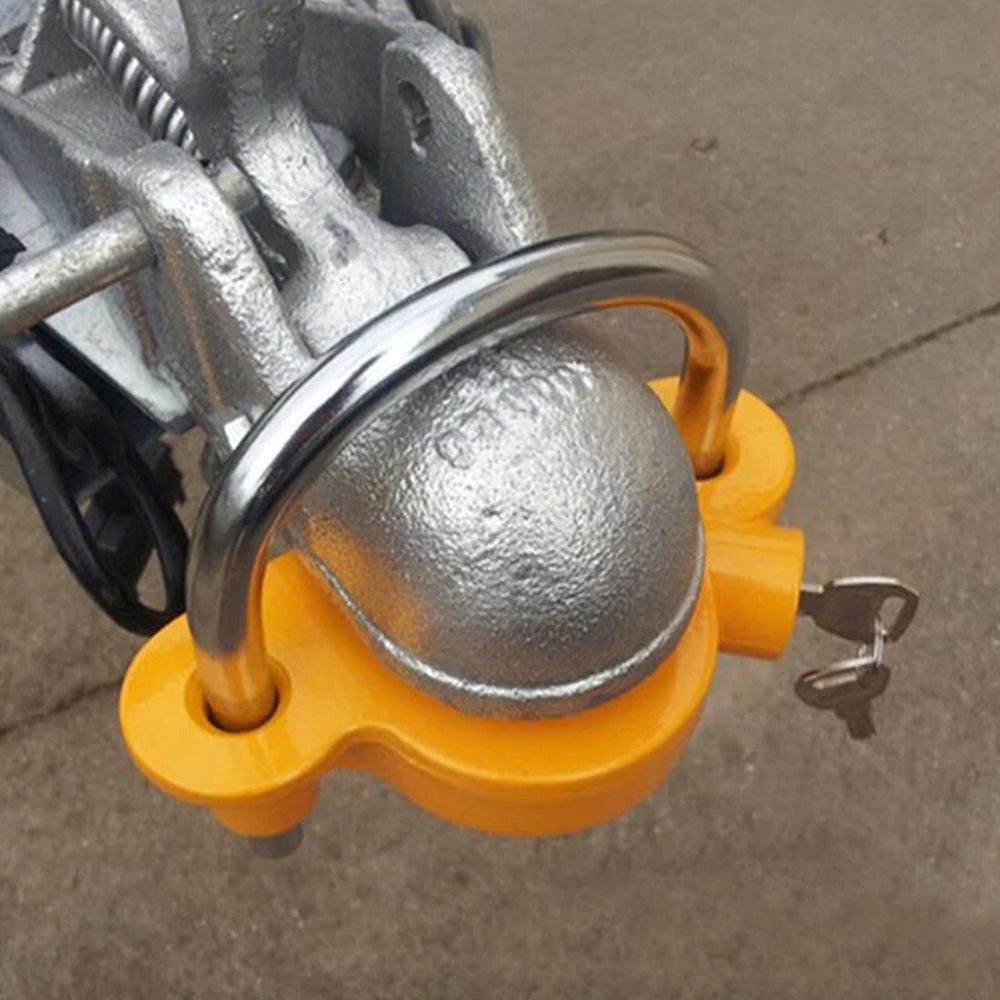 Adjustable Trailer Coupler Lock for 4.76cm 5.08cm and 5.87cm Hitches for RV Camper and Boat Trailers