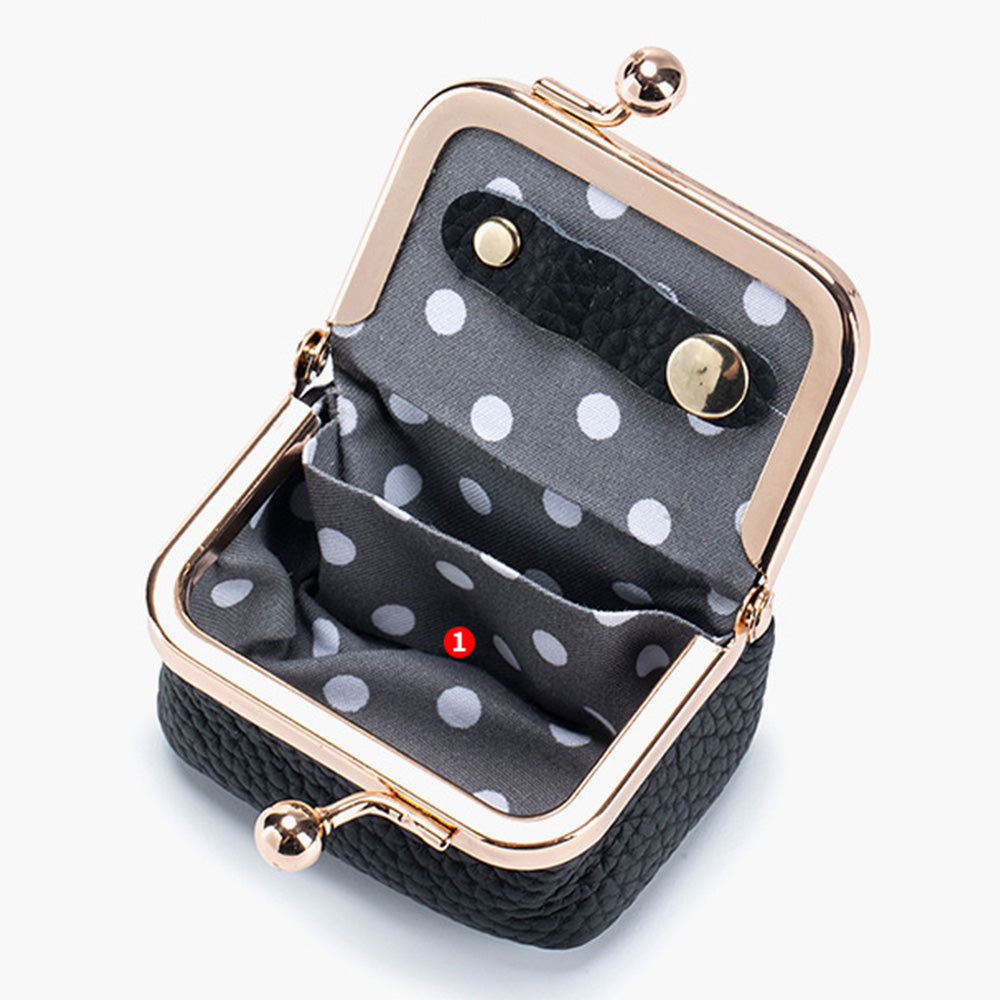 Mini Leather Jewelry Box Coin Purse Jewelry Case With Kiss Lock