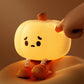 2Pcs 9.5x9.5x8.4cm Cute Pumpkin Silicone Night Light Sensory Interactive Night Light