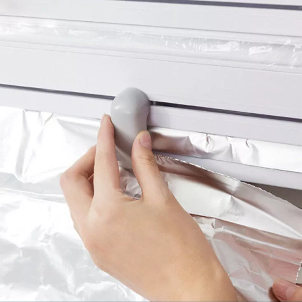 6 in 1 Adhesive Kitchen Towel Foil Roll Rack Film Dispenser