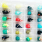 24 Days Christmas Advent Calendar Sea Glass Effect PVC Gnome Tree Decorations
