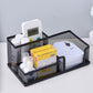 3 Compartment Mesh Pen Holder Desk Organizer Metal Office Supply Storage for Home School