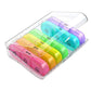 Weekly Pill Box Organizer 7 Days Tablet Storage Dispenser With One Side Large Openings