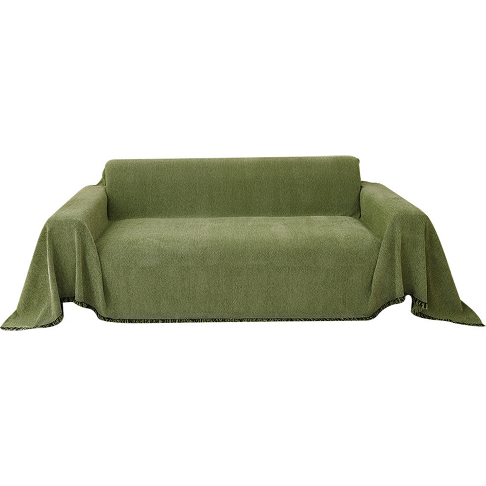 Sofa Throw Rug Cover Large Blanket for Couch Furniture Protector-Green