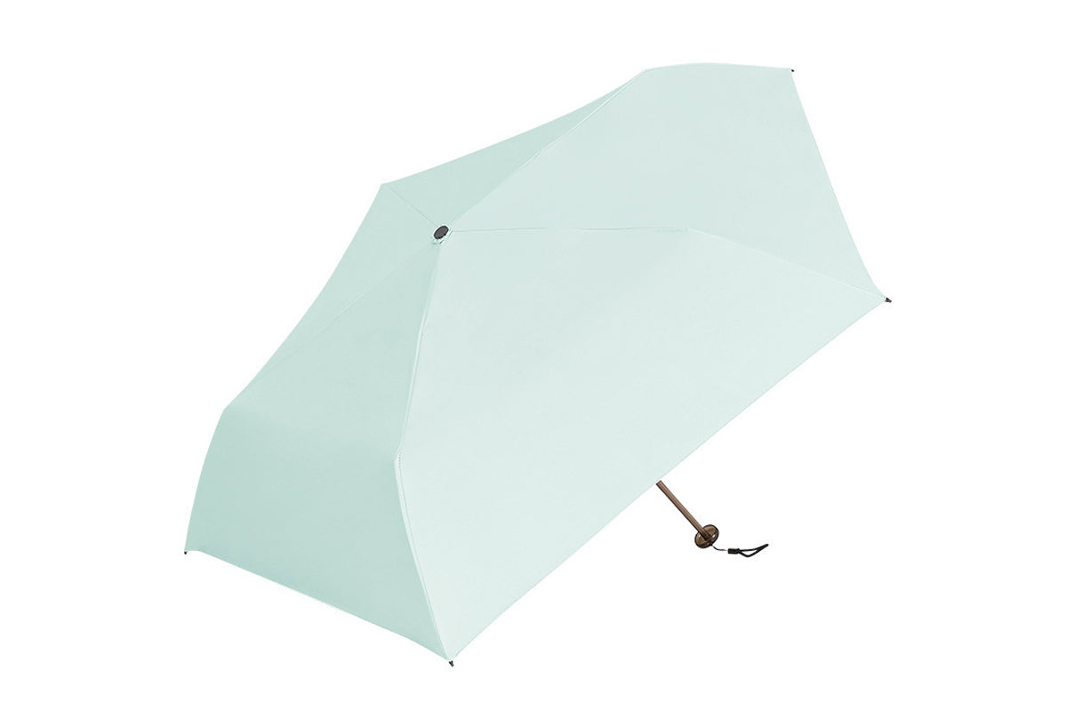 Black Coated Compact Folding Umbrella Lightweight Portable Pocket Umbrella