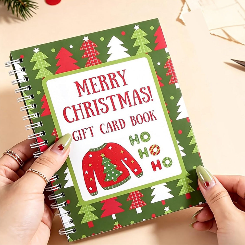 3 Piece Christmas Gift Card Money Holder Book Set for DIY Gifting