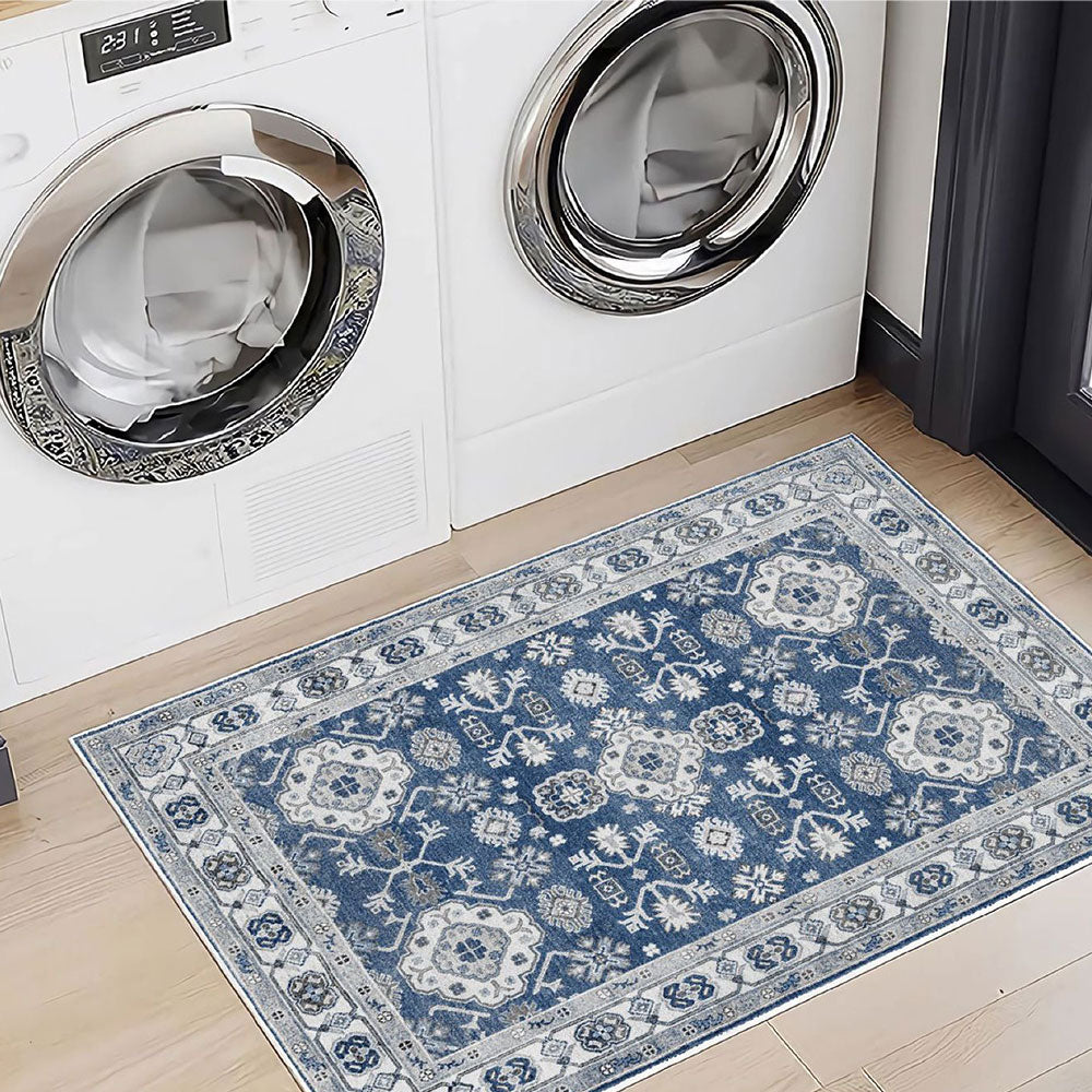 Vintage Design Runner Area Rug Doormat Allover Boho Machine Washable Mat