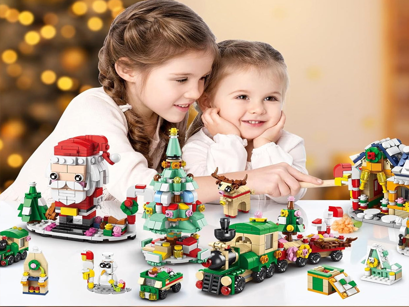 24 Days Christmas Advent Calendar Kids Building Blocks Playsets