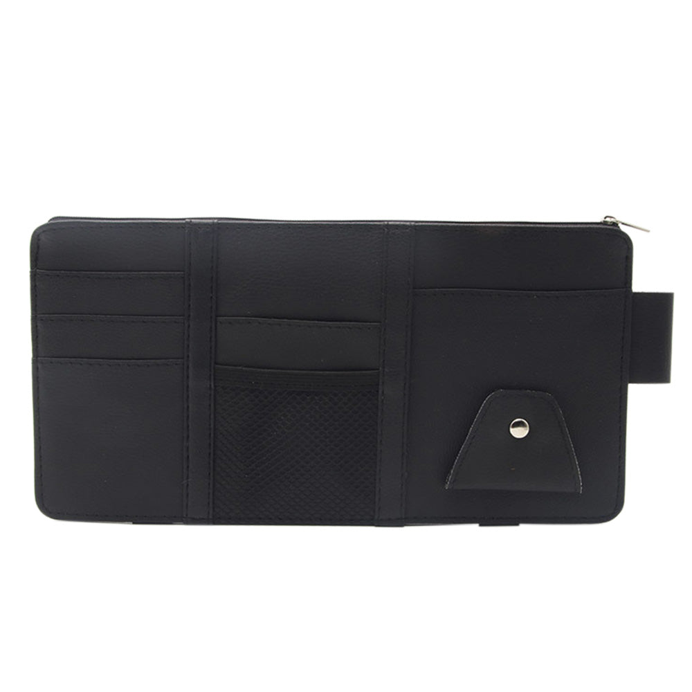 Car Sun Visor Organizer Driver License Sunglasses Holder Pocket