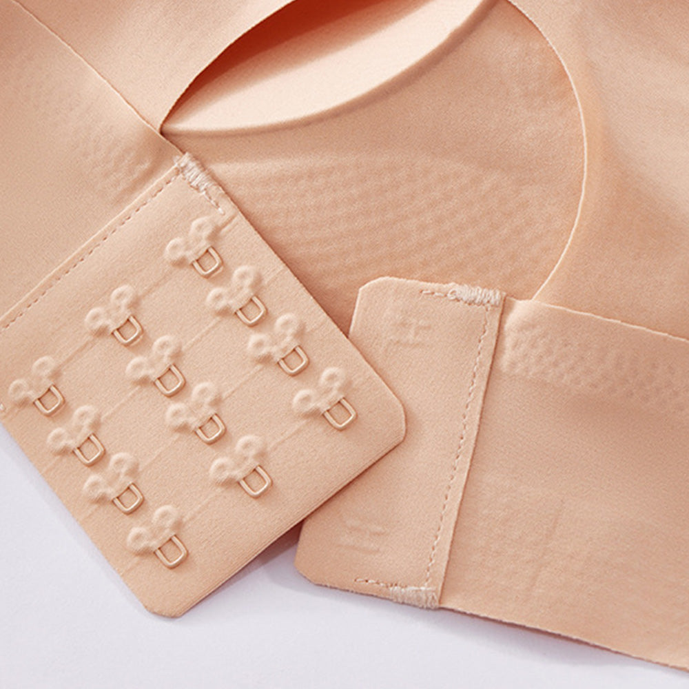 Seamless Bra for Women Adjustable Wirefree Bra for Sport Daily Wear-Beige