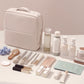 Portable PU Leather Standing Makeup Organizer Bag Makeup Brush Pouch