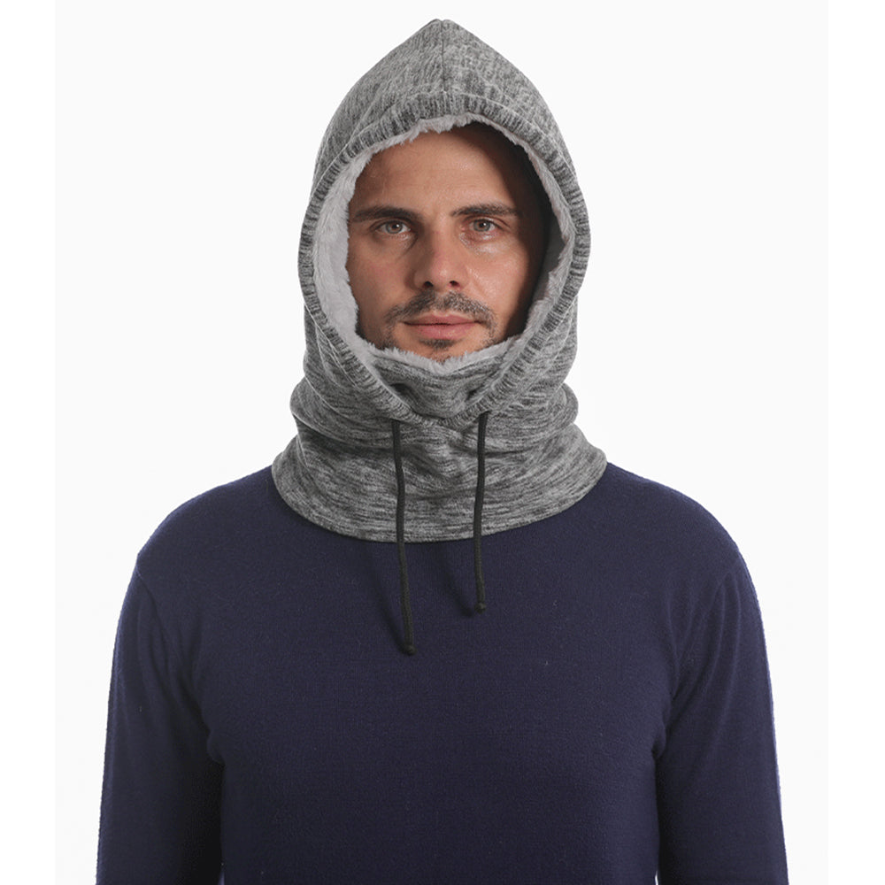 2Pcs Thick Fleece Windproof Hooded Neck Warmer Winter Balaclava for Men