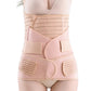 3 in 1 Postpartum Belly Band Waist Shapewear Recovery Girdle After Birth Support-Beige