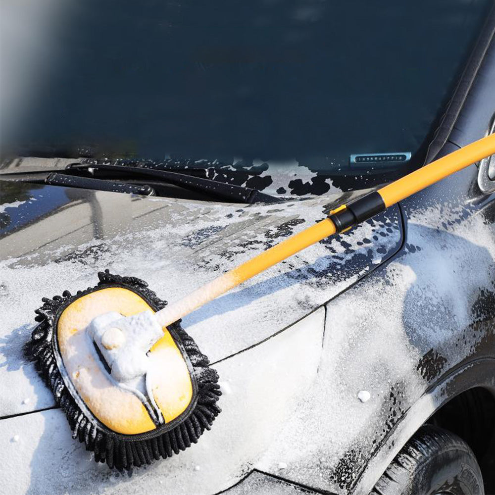 15 Degree Curved Telescopic Car Wash Mop Brush Kit Vehicle Cleaning Mop Tool
