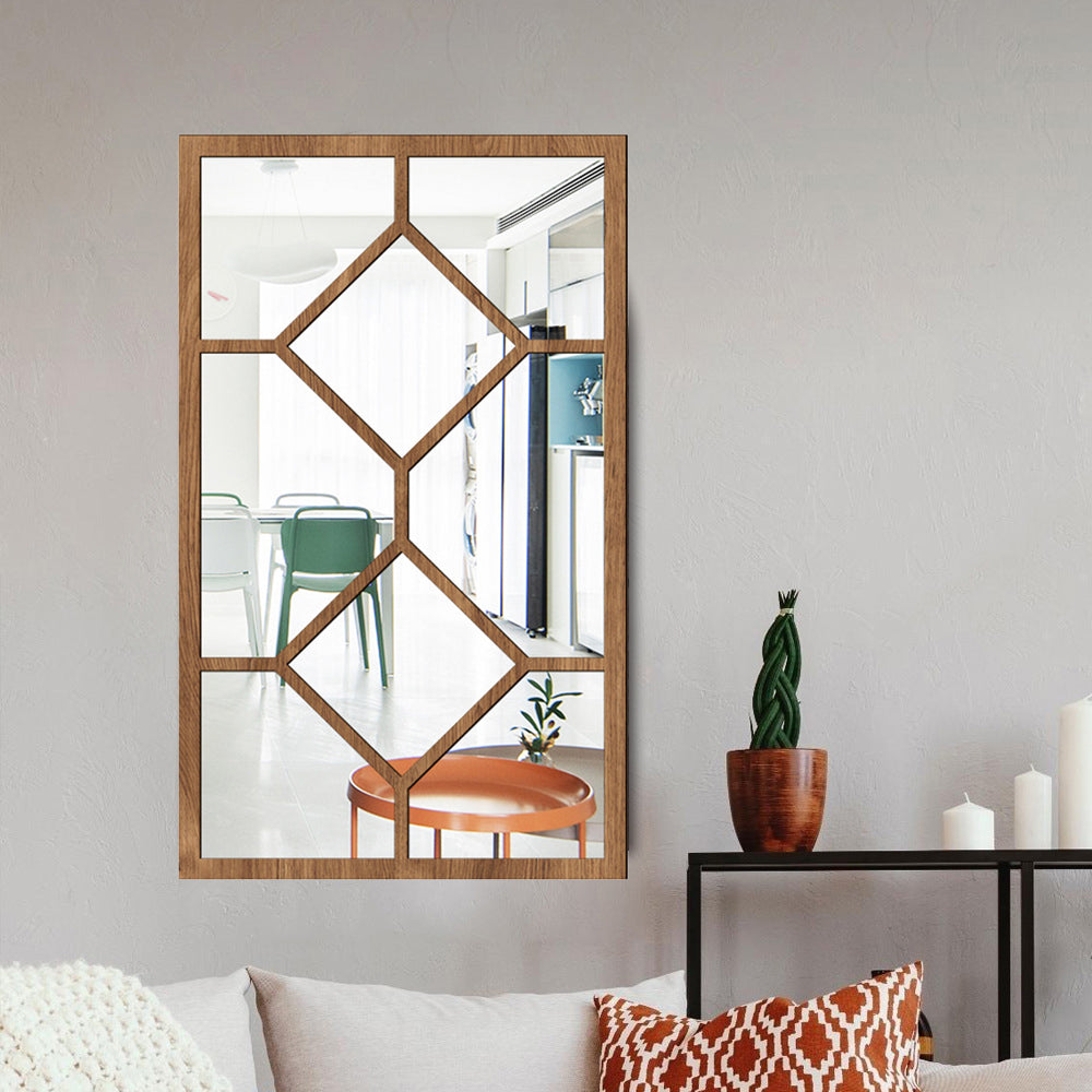 Self-adhesive Rectangular Acrylic Wall Mirror Window Sticker Decals-Rectangular