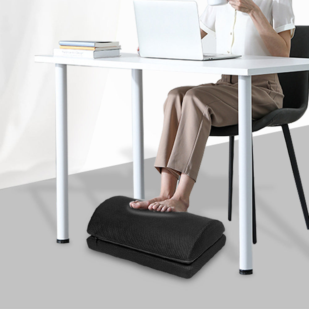 Foot Rest for Under Desk at Work with 2 Adjustable Heights and Washable Cover