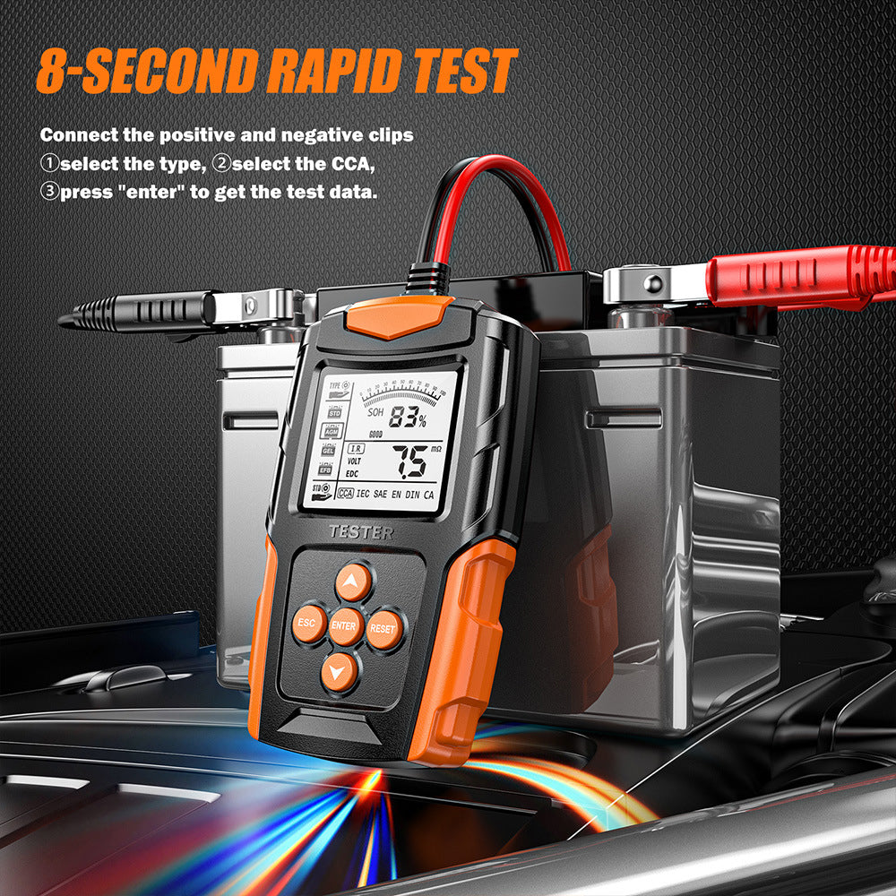 Car Battery Tester 12V 24V Gel AGM Wet Battery Analyzer Charging Diagnostic Test