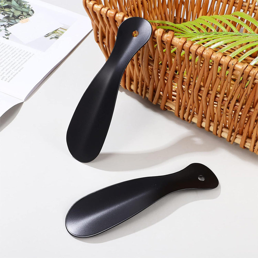 2Pcs 19cm Stainless Steel Shoe Horn No Bend Unisex