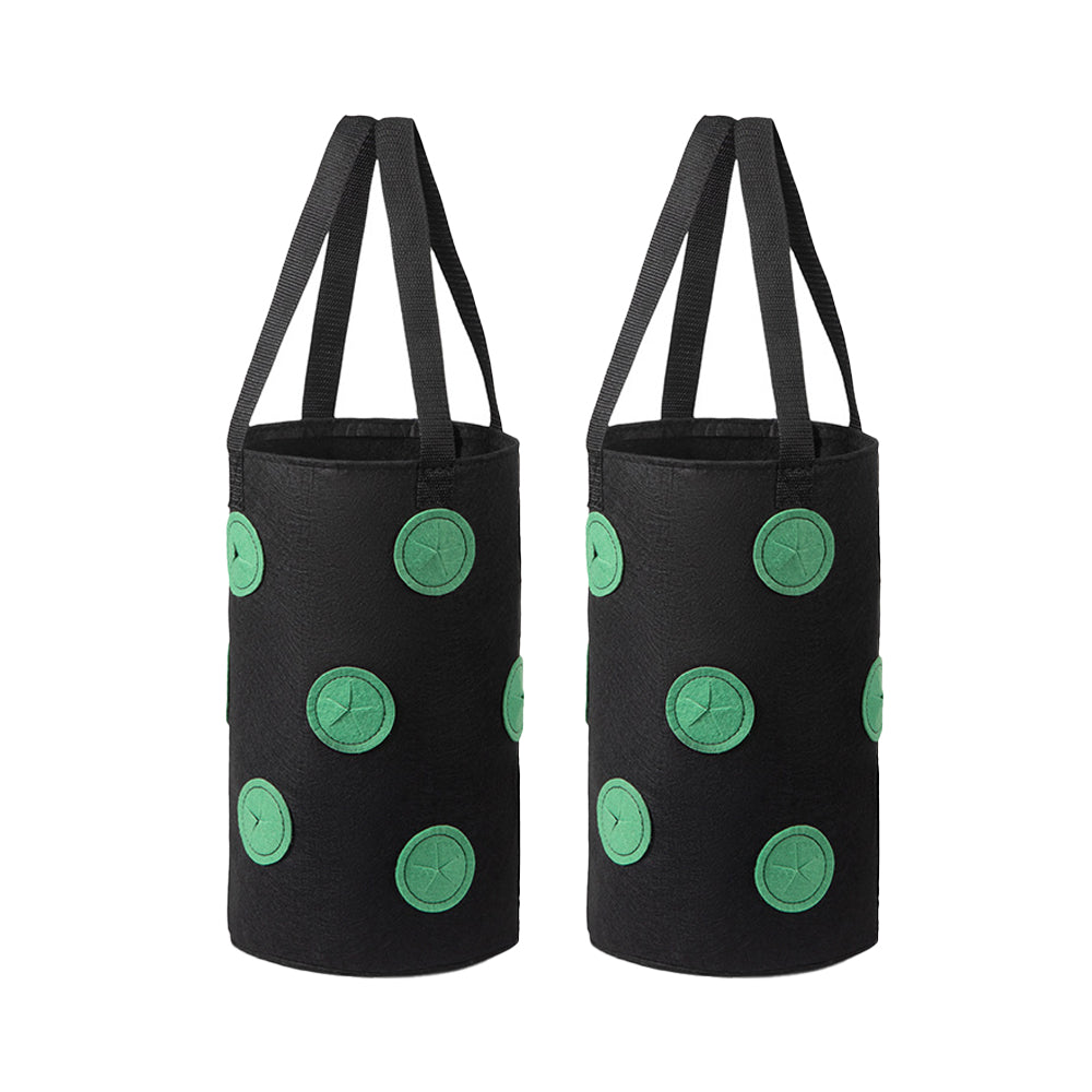 2Pcs 3 Gallon Grow Bag for Strawberry Vegetables with 12 Planting Holes
