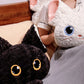 3-in-1 Pillow Blanket Hand Warmer Cat Head Shaped Cushion