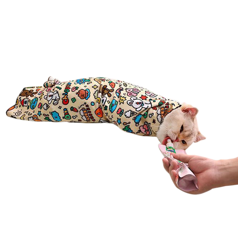 Cat Grooming Wrap For Nail Clipping Scratch Escape Calming Multifunctional Pet Tool