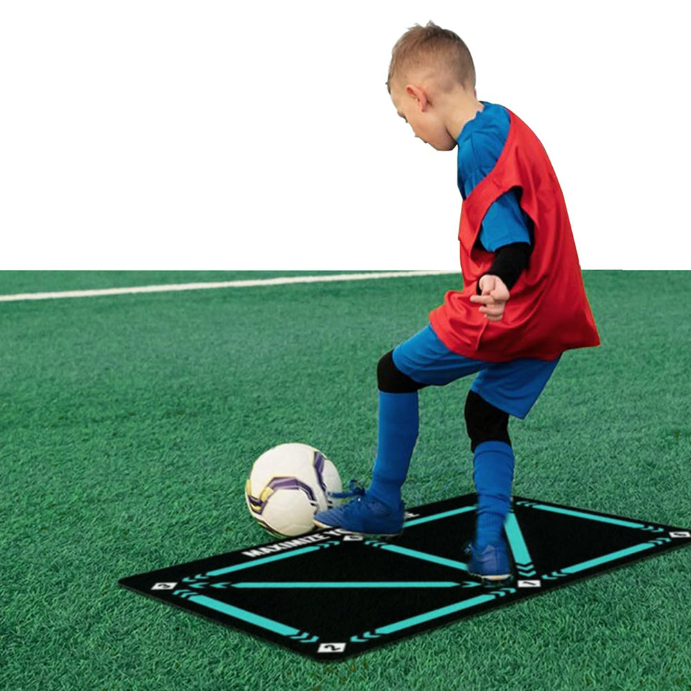2Pcs Anti-Slip Football Footstep Training Mat