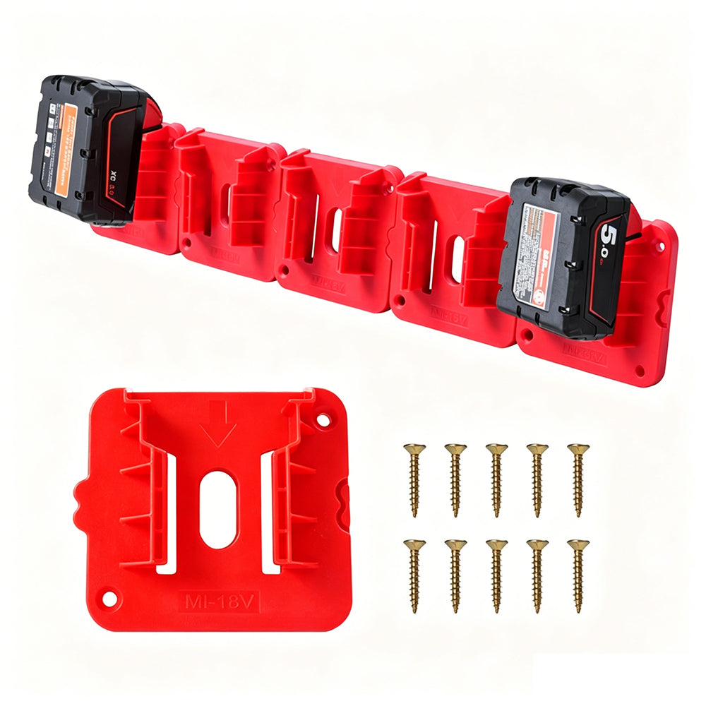 5Pcs M18 Battery Holder Tool Holder for Milwaukee Power 18V Drill Rack