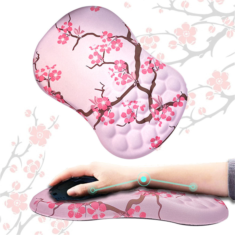 Ergonomic Wrist Rest Mouse Wrist Rest Pad Wrist Support-Plum blossom