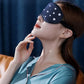 2Pcs Pure Mulberry Silk Travel Sleeping Mask with Adjustable Strap-Navy+Grey