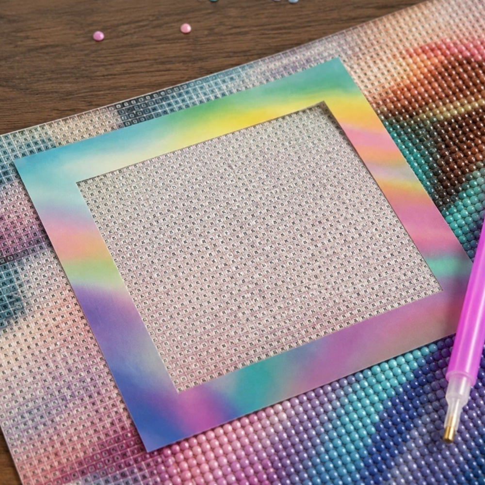 30 PCS Diamond Painting Positioning Paper Colored Adhesive Frame Film for Diamond Art