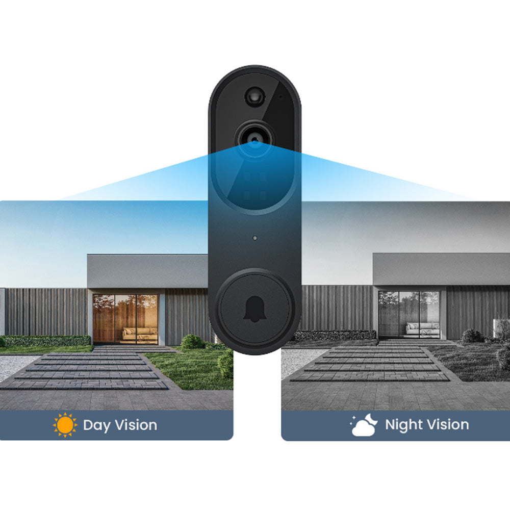 Smart Video Doorbell Camera Wireless Cam with Night Vision