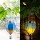 Hot Air Balloon Solar Hanging Light with Flickering Flame Light