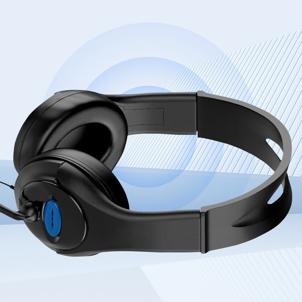 Over Ear Stereo Headset with Microphone Wired Gaming Headphones for Students Players