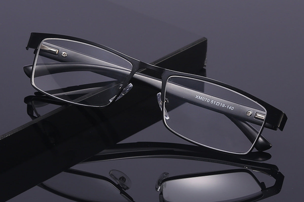 Rectangular Blue Light Blocking Reading Glasses for Seniors Comfortable Eye Protection