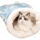 Warm Sherpa Pet Sleeping Bag Pet Sleep Sack Comfortable Pet Bed Bag