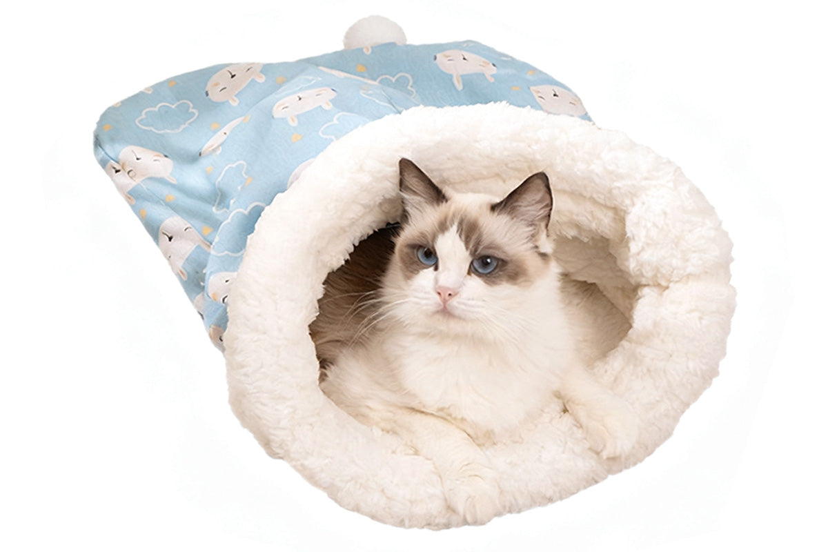 Warm Sherpa Pet Sleeping Bag Pet Sleep Sack Comfortable Pet Bed Bag