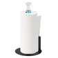 Standing Paper Towel Holder with Spray Pump Papertowels Roller Sprayer