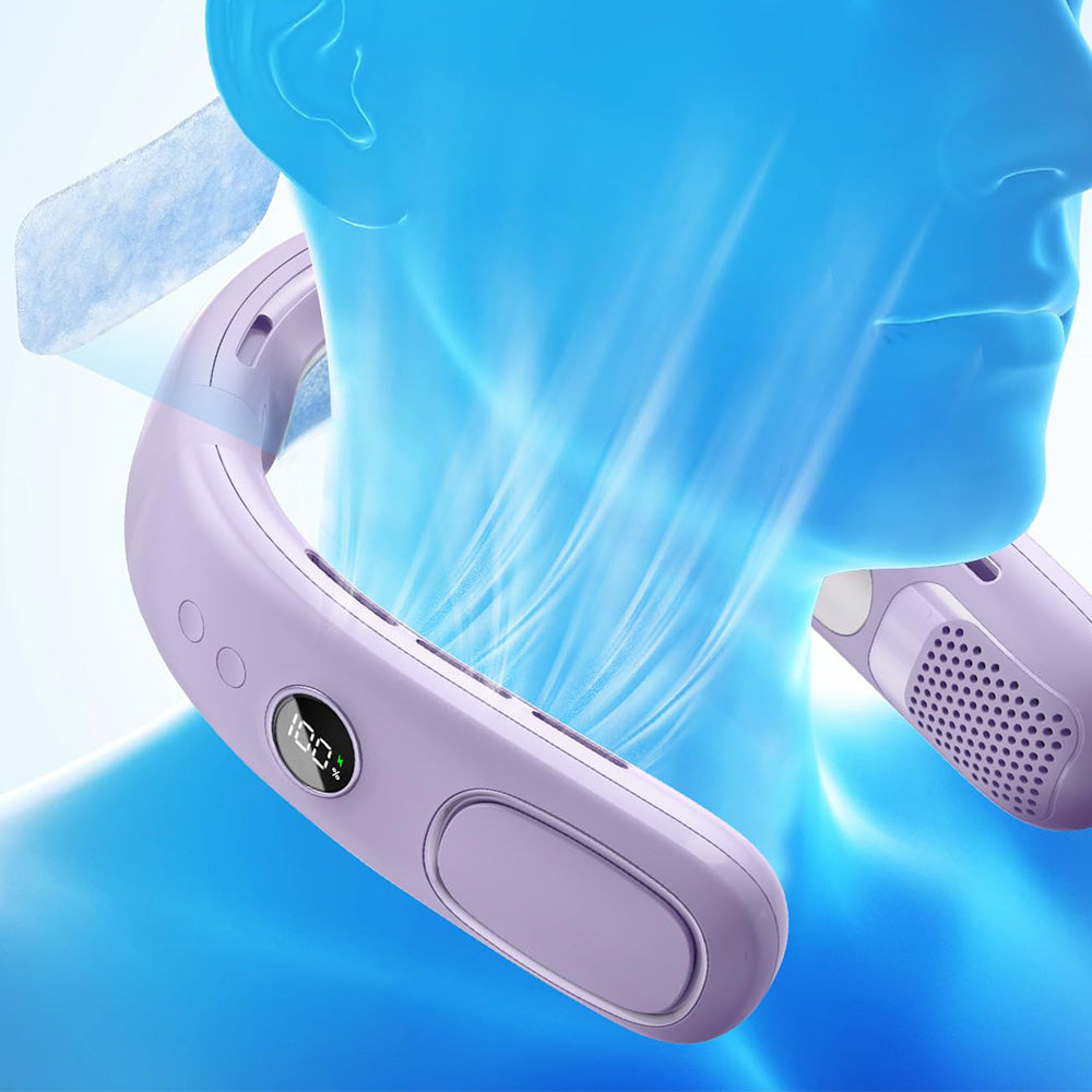 Neck Air Conditioner Cooling Neck Fan Neck Cooler 4000mAh Wearable Personal Fan