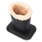 Soft Plush Lined Eyeglasses Desk Holder PU Leather Glasses Display Stand With Base