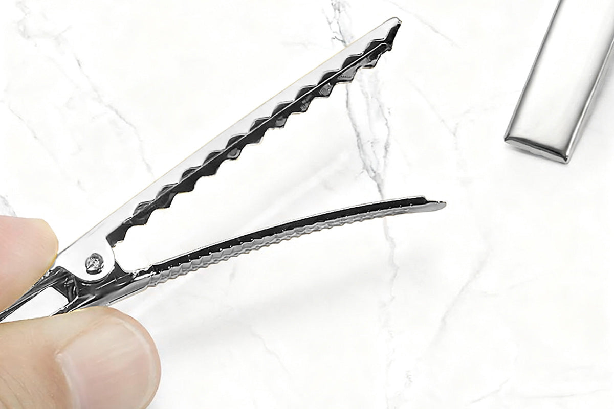 100-Piece Silver Metal Hair Clips for Women
