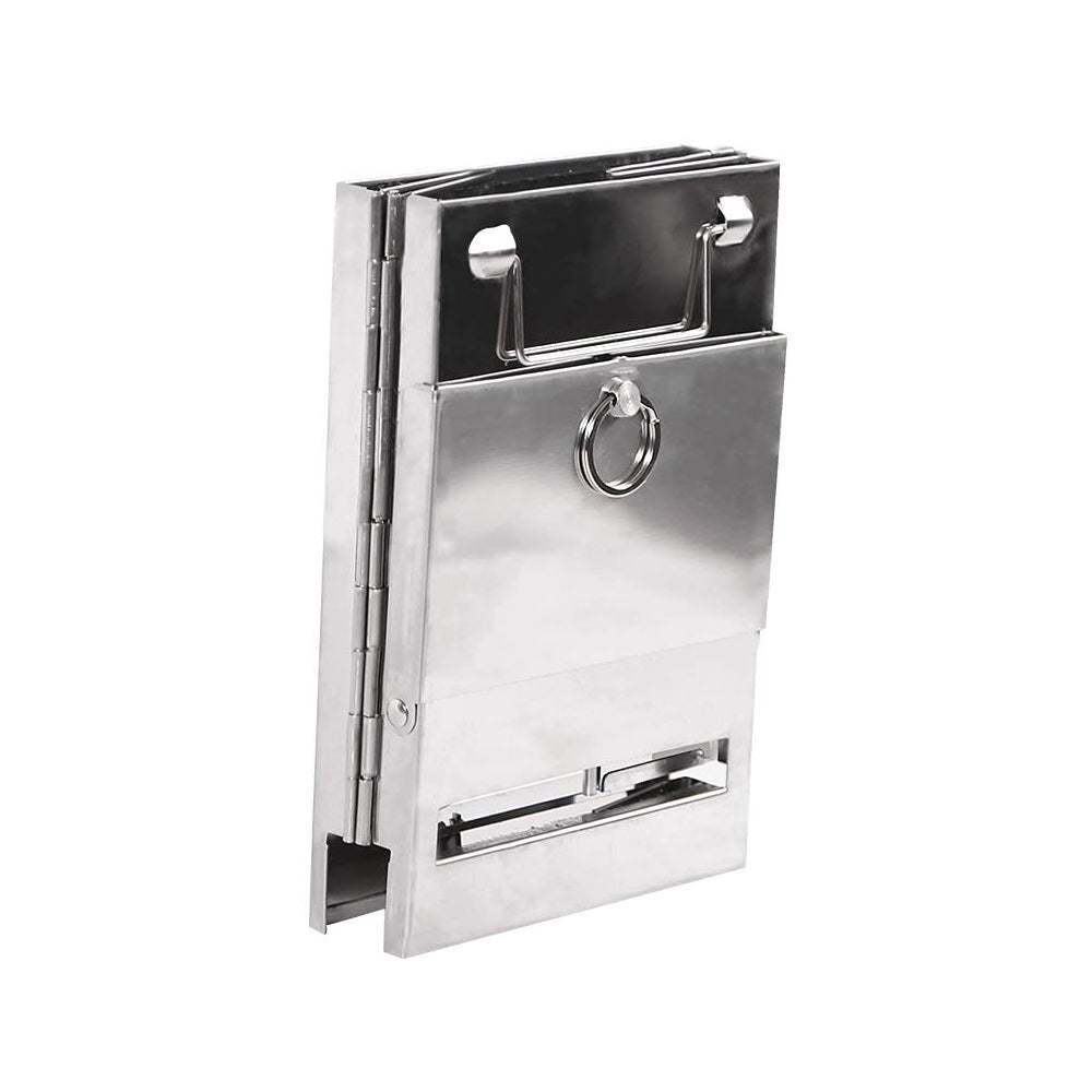 Portable Folding Stainless Steel Wood-Burning Camping and Barbecue Stove