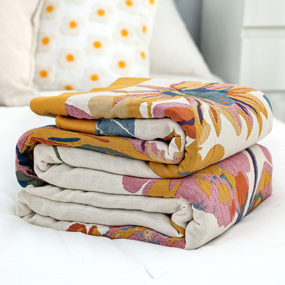 150cmx200cm Boho Throw Blanket with Double- Sided Printing for Bed Sofa Couch Chair