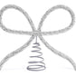 Sparkling Christmas Tree Top Bow for Holiday Decoration