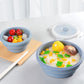 4Pcs Collapsible Food Storage Containers with Lid Microwave Freezer Security