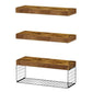 3 Tier Bathroom Shelf Wall Mounted Floating Shelf with Storage Basket