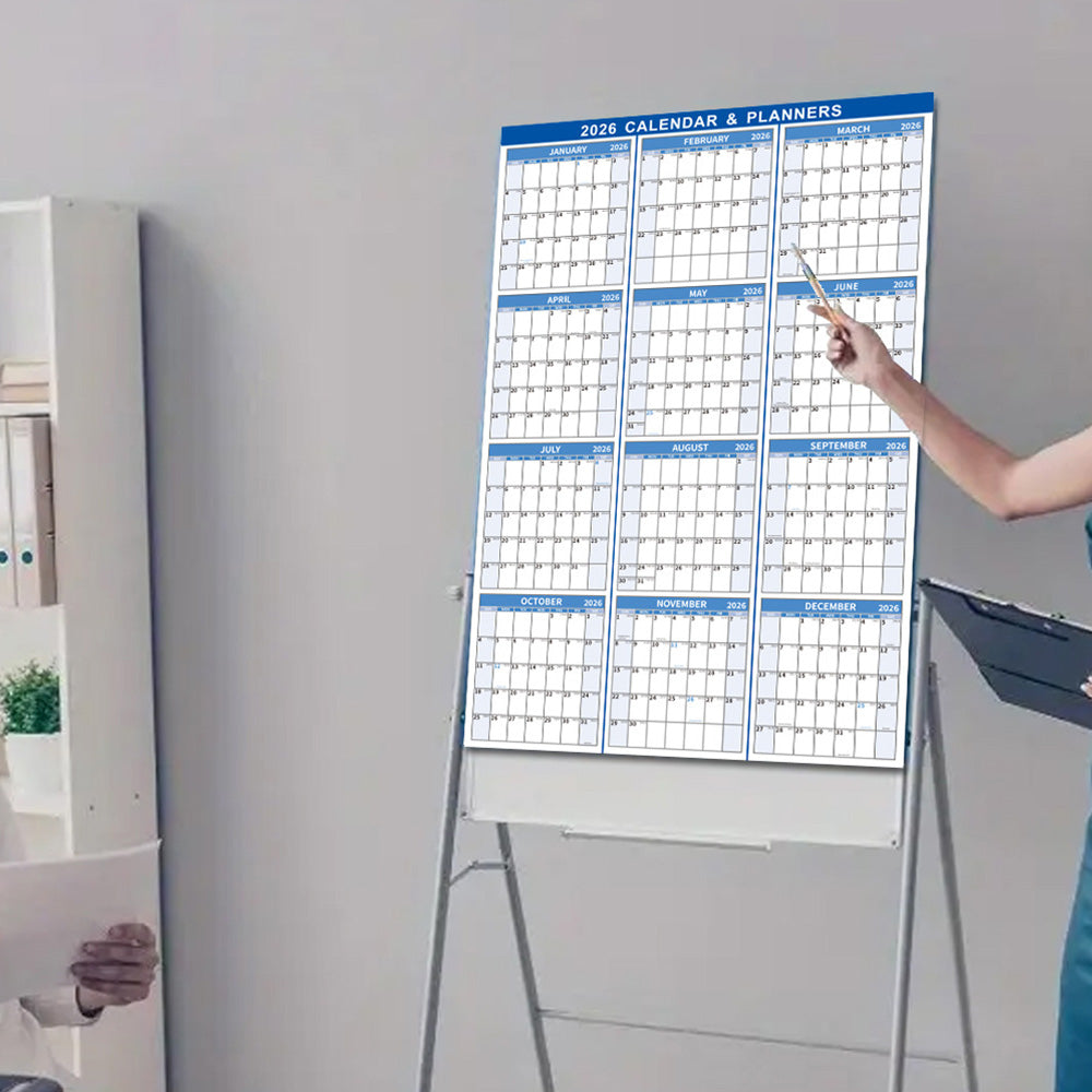 2026 Wall Calendar 12 Month Annual Yearly Wall Planner Horizontal and Vertical