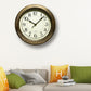 Silent Battery Powered Vintage Round Wall Clock
