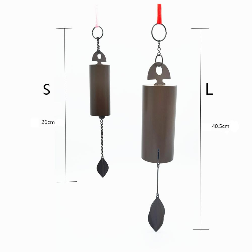 2Pcs Deep Resonance Serenity Bell Large Retro Wind Chime for Outdoor Garden Decor